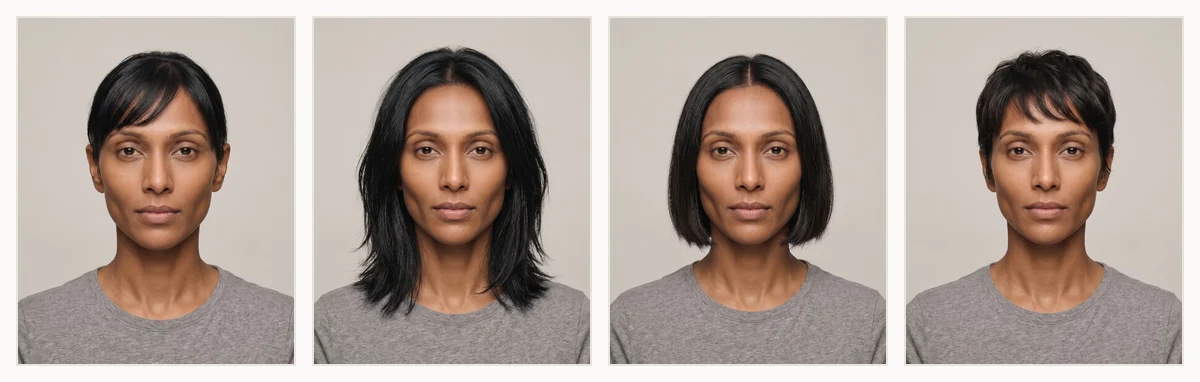 Examples of flattering hairstyles for women with a diamond face shape