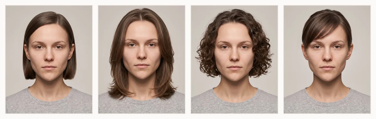 Examples of flattering hairstyles for women with a heart face shape
