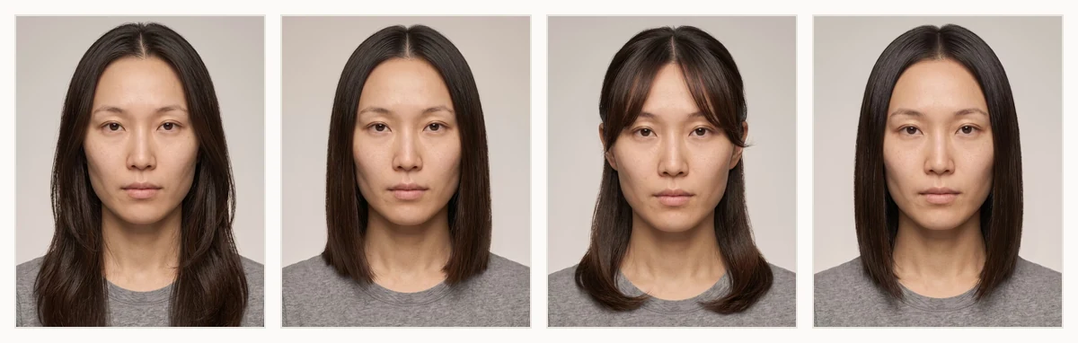 Examples of flattering hairstyles for women with an oval face shape