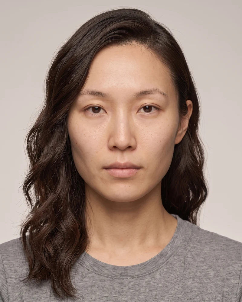 Woman with an oval face shape wearing side-swept beachy waves