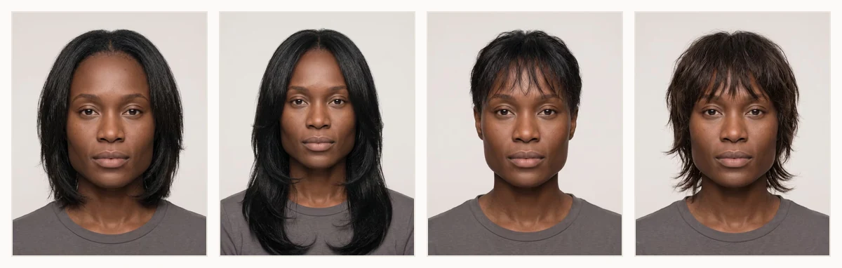 Examples of flattering hairstyles for women with a square face shape